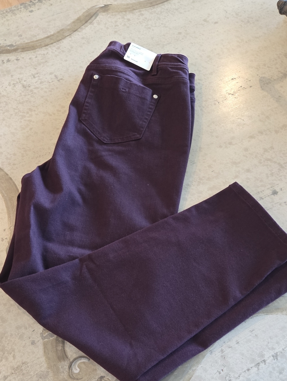 J. Jill Slim Ankle Jeans In Dark Fig, Size 16 Regular, NWT
